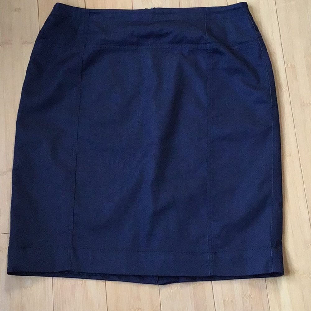 Anne Klein business skirt dark blue denim look, LN